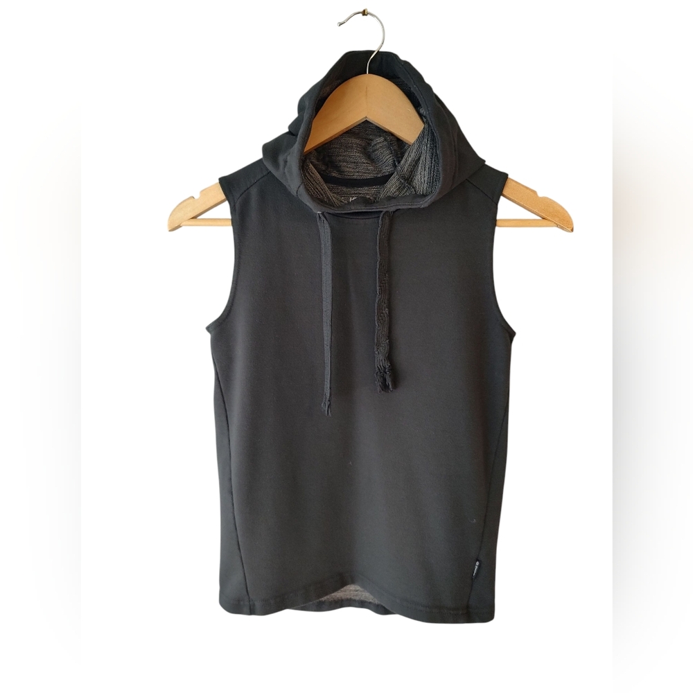 Jockey Sport Black Terry Sleeveless Training Hoodie Size Medium